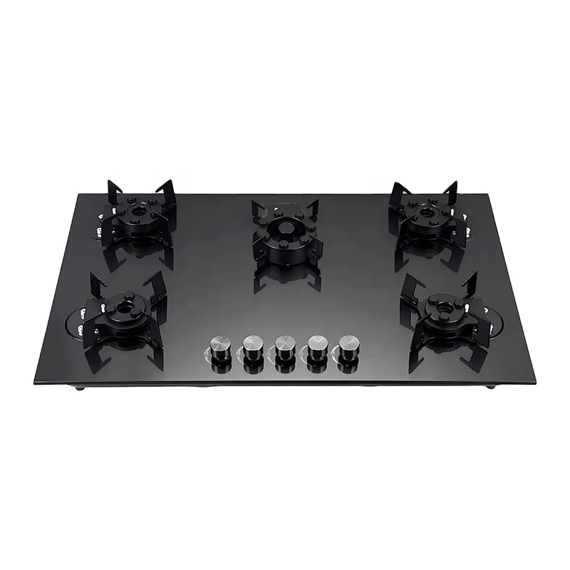 【Hot】5 burner Stove Hob Five burner Glass Stove Gas Cooktop with Glass