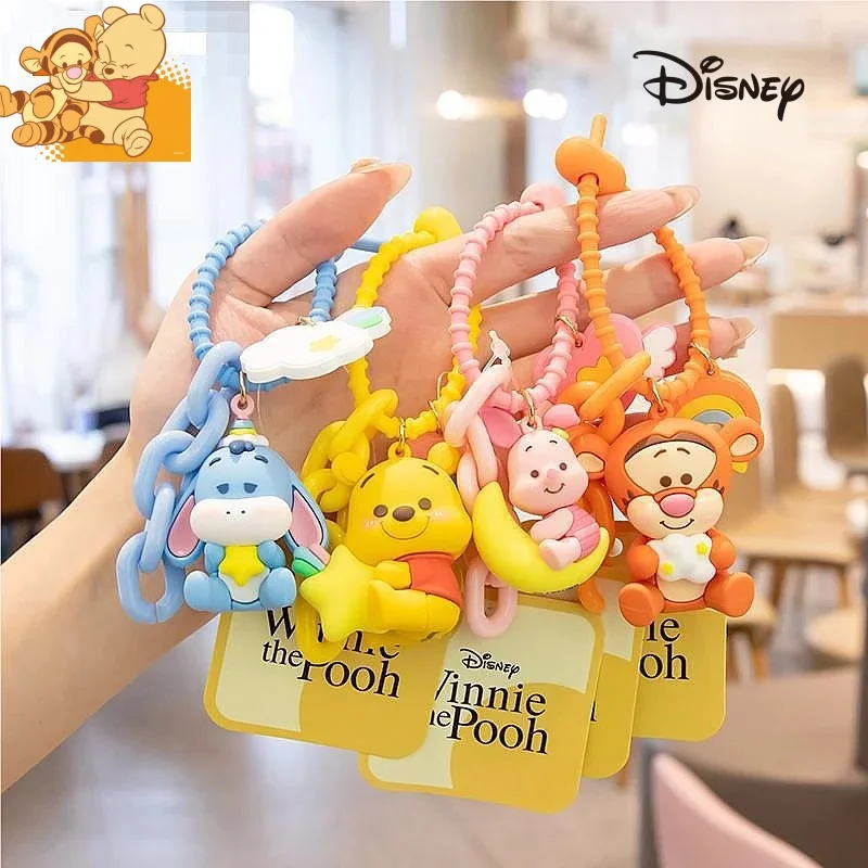 Disney Winnie De Pooh Sleutelhanger Cartoon Tigger Varken Actie Anime Figuren Hanger Rugzak Auto Ornamenten Verjaardagscadeaus Voor Kinderen