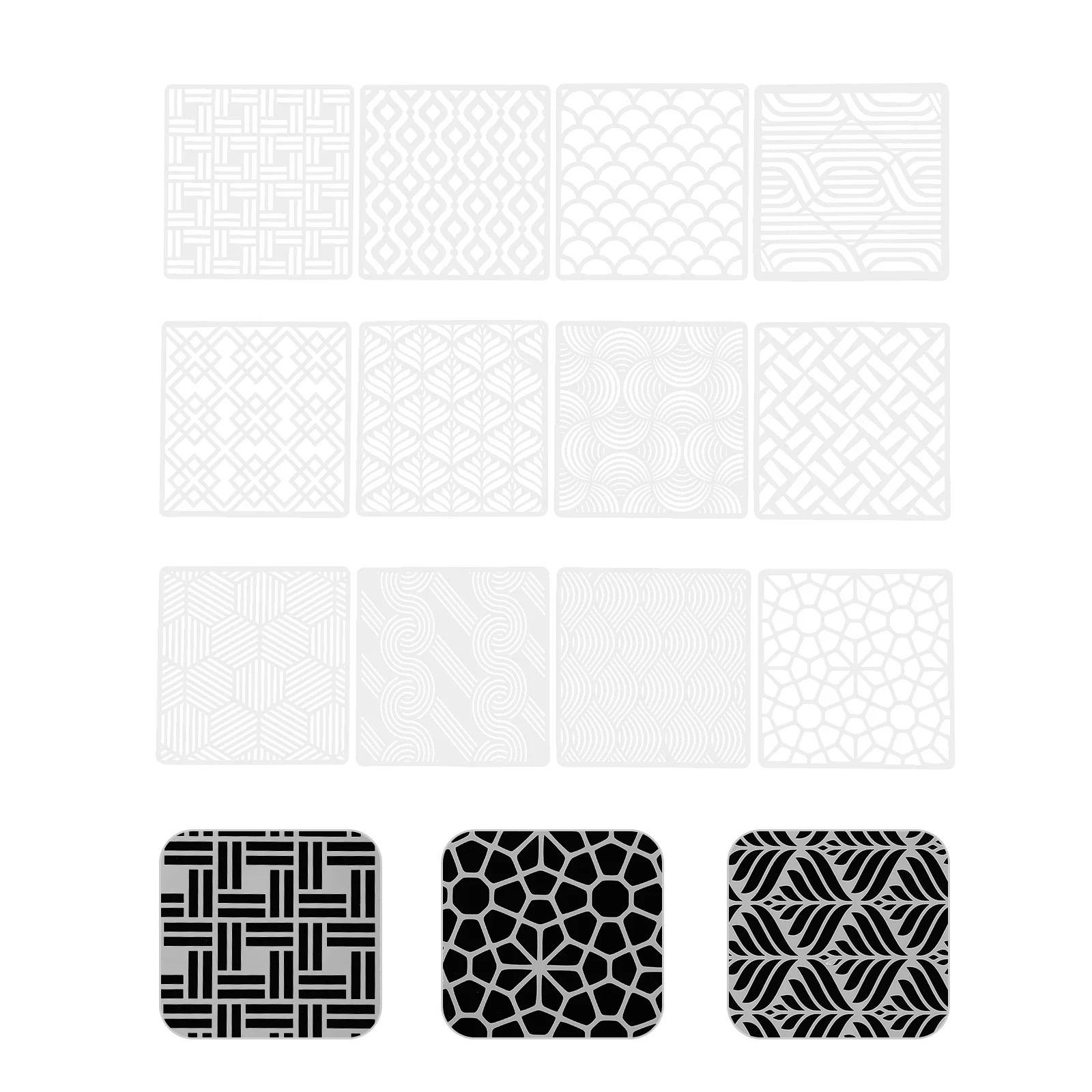 

Geometric Drawing Template Hollow DIY Painting Templates Tile Cut Stencils Geometry Decor