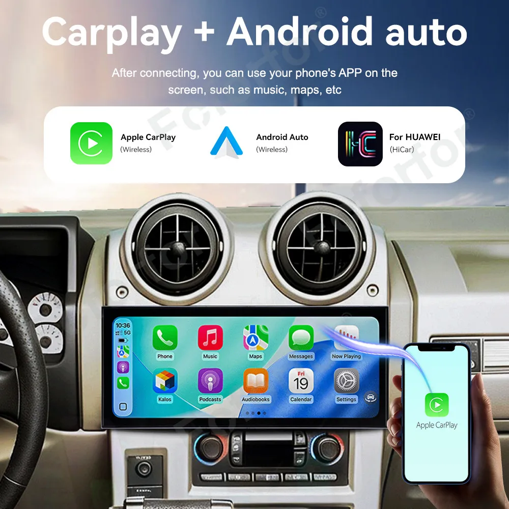 Smart Android 15 Car Accessories Head Unit 15.8 Inch Full Touch Premium Full HD GPS Navi Car Radio For Hummer H2 2002-2007
