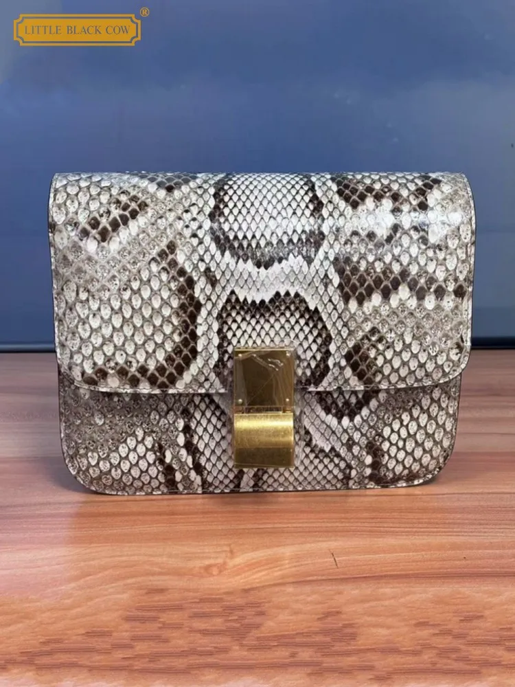 

Женская новая модная сумка через плечо с клапаном и карманом из змеиной кожи под мышками, повседневная офисная дизайнерская женская сумка