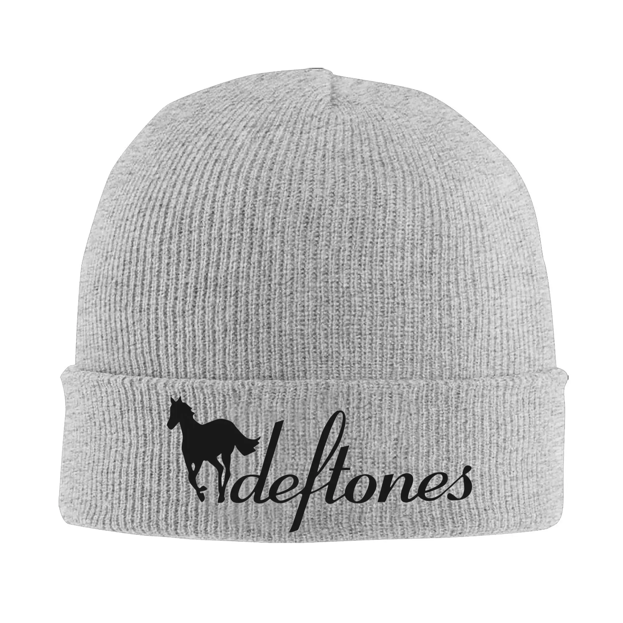 House  Techno Deftones Metal Music  Band Knitted Caps for Women Men Skullies Beanies Winter Hat Acrylic  Warm Melon Cap