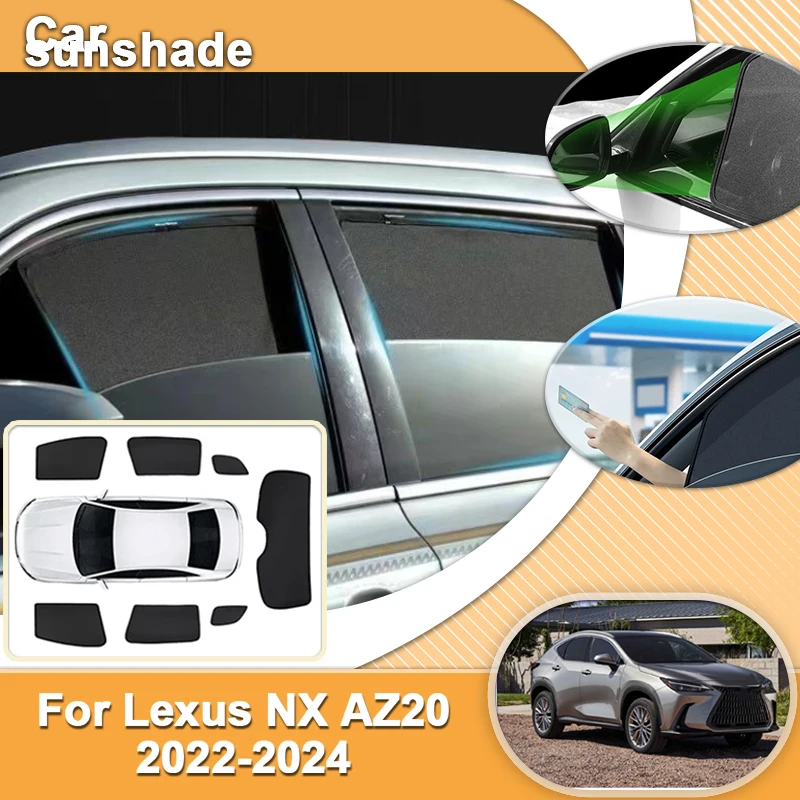 

For Lexus NX AZ20 NX350H 2022 2023 2024 Magnetic Sunshade Car Shield Windshield Curtain Window Sun Visors Tools Cars Accessories