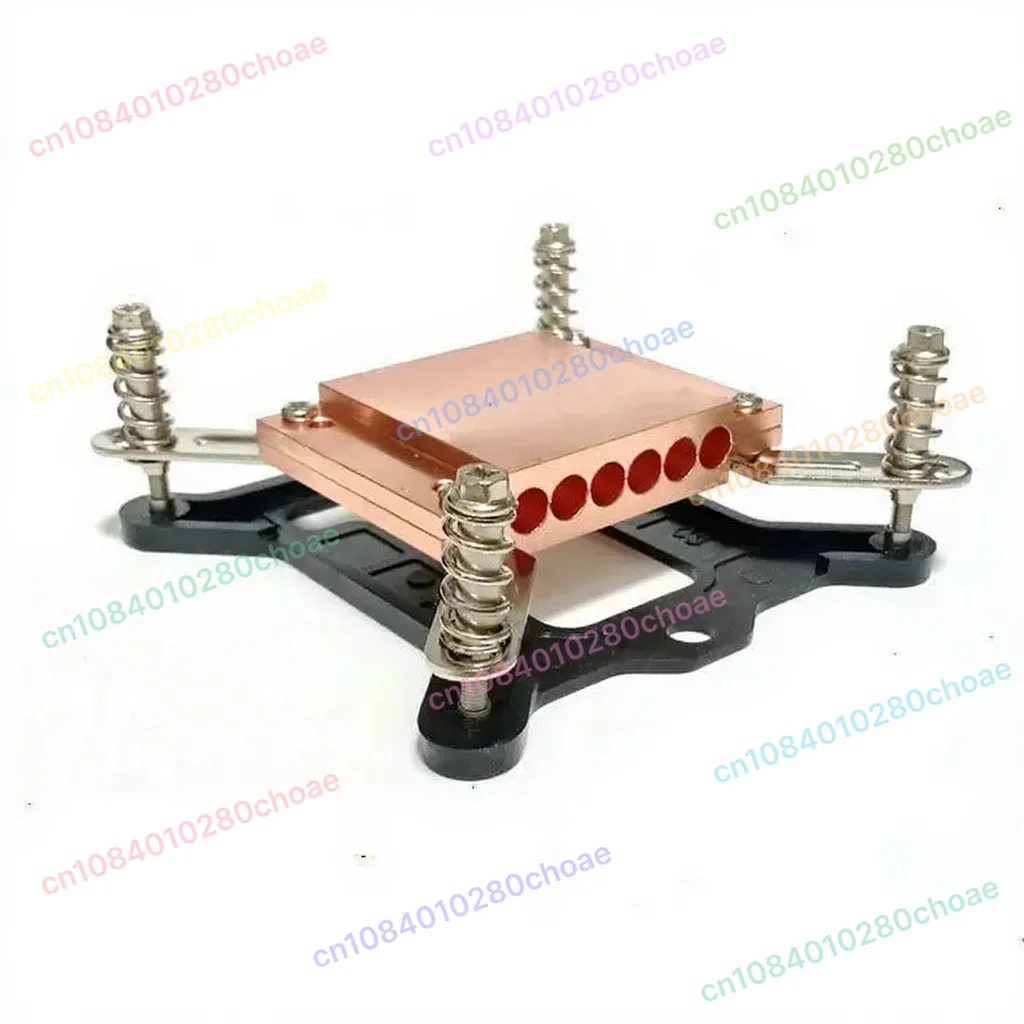 6-Hole heat pipe splint, heat pipe platen, copper block, can wear 6 heat pipes with a diameter of 6mm