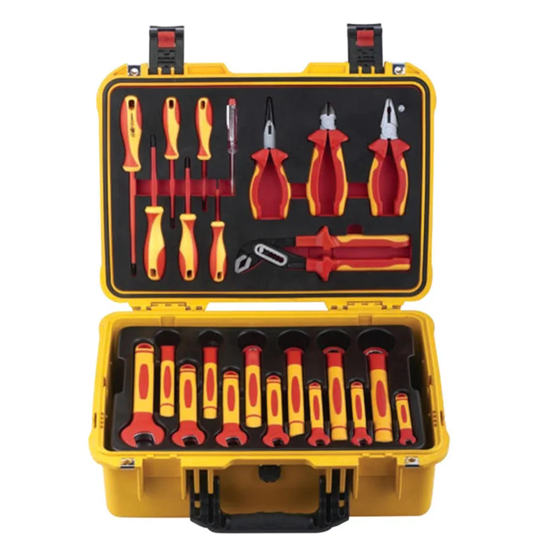 

S686-46 SFREYA VDE 1000V Insulated Insulation tools case double color 46pcs Pliers, Screwdrivers and Wrench Set