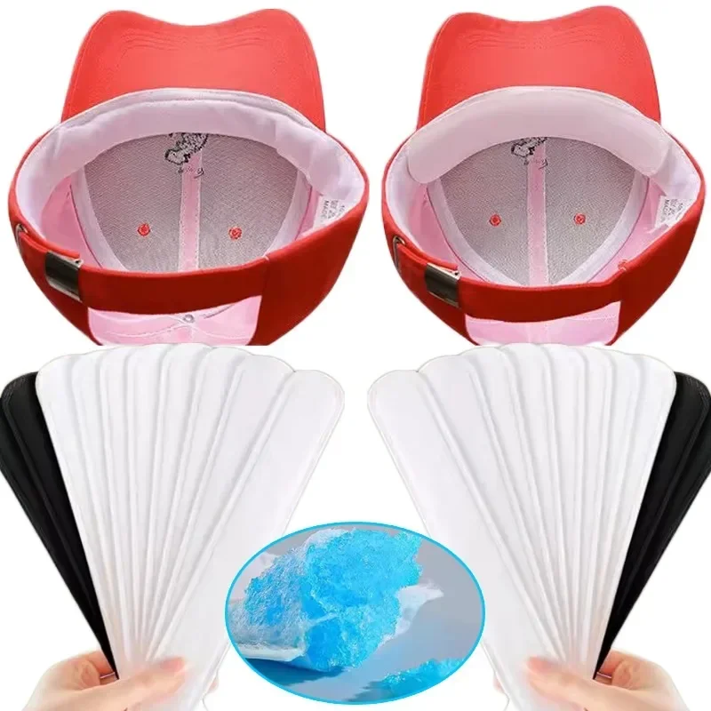 40 pz Cappello Assorbitore di Sudore Adesivi Donna Uomo Cotone Anti-sporco Cintura Sportiva Cap Rim Invisibile Nastro Bianco Cappello Riduttore di Dimensioni Fodera Pad