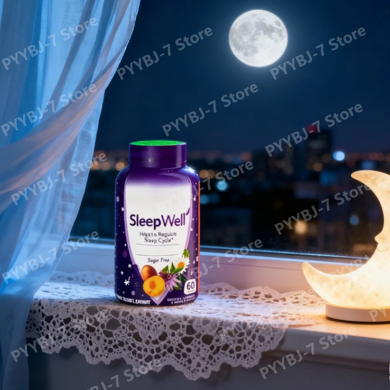 Herbal Relax Gummies with Chamomile Lemon Balm Passion Flower Night Support 60 Count