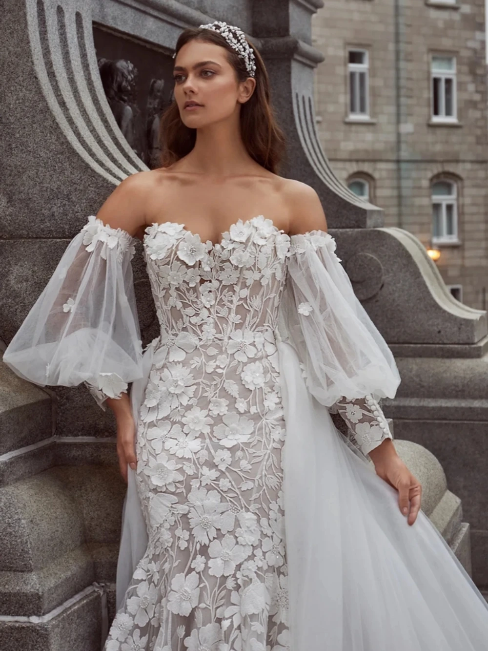 Vestido de noiva romântico com decote em coração, clássico, renda, apliques, robe de noiva personalizado, elegante, sereia, robe de mariée