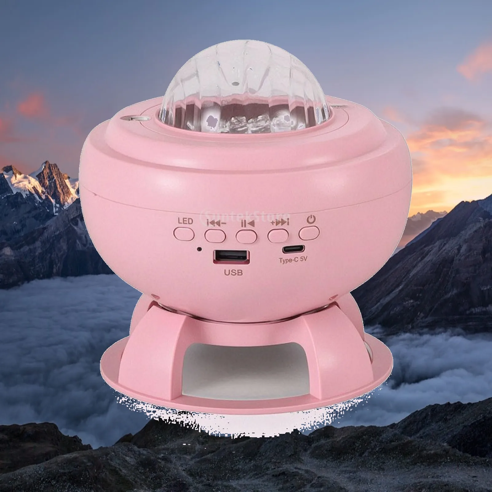 Ambient Lamp with Bluetooth Speaker Compact Northern Lights Illuminator Illuminator with Bluetooth Speaker Adjustable Dynamic