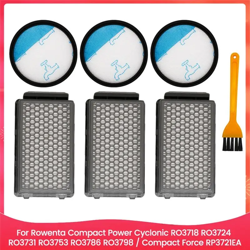 Aktion! Für Rowenta Filter-Set HEPA Staubsauger Compact Power RO3715 RO3759 RO3798 RO3799 RP3721EA Staubsauger-Ersatzteilset