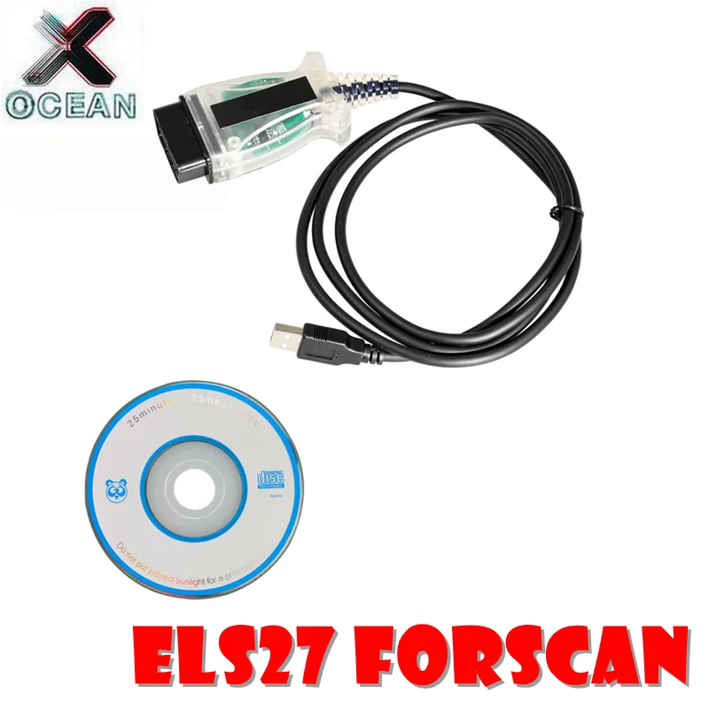 

Высококачественный многоязычный микрочип ELS 27 для Ford/Mazda/Lincoln ETC ELS27 V2.3.8 FORScan OBD2 сканер PIC24HJ128GP + FTDI