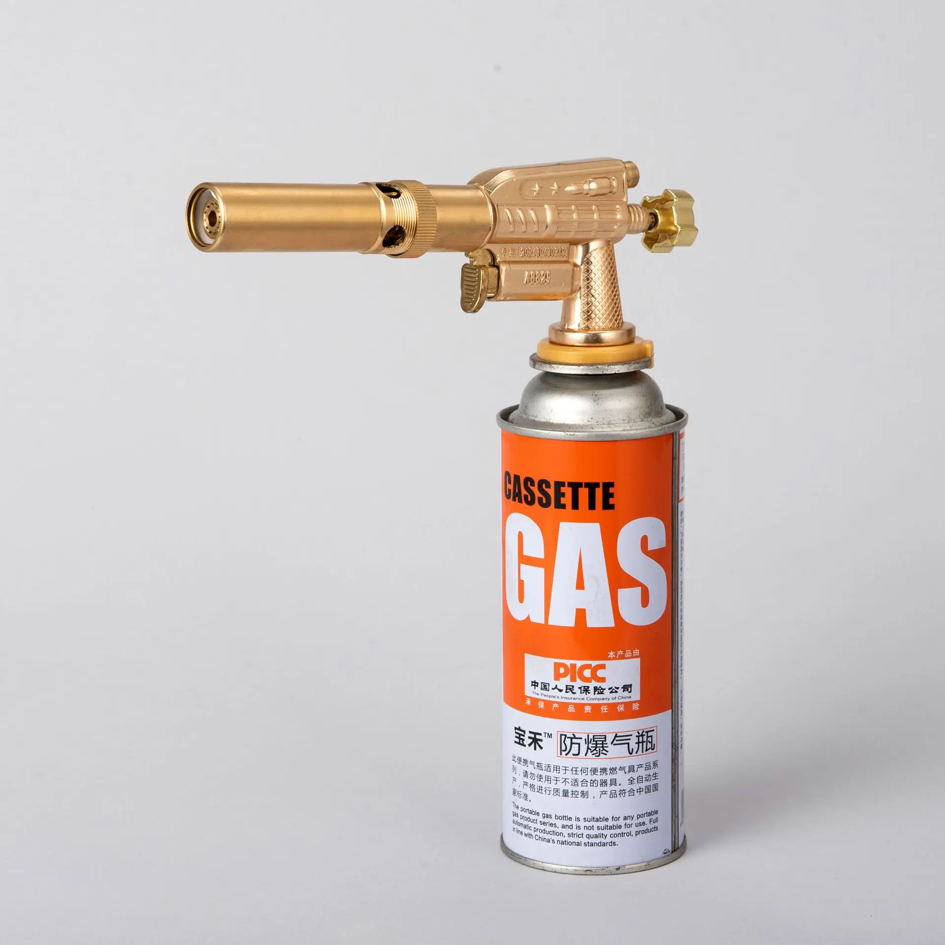 High-Quality Metal Flame Gun Gas Burner Torch Butane Burner Outdoor Camping BBQ Flamethrower Welding Equipment Kitchen Lighter
