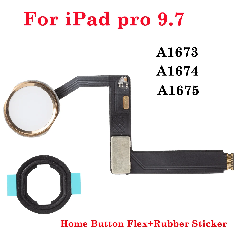 

Pop 1pcs Home Menu Button For IPad Pro 9.7 A1673 A1674 A1675 Home Button Flex Cable Assembly