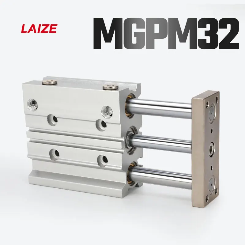 MGPM 32 Three-rod Pneumatic Air Cylinder With Guide Rod Sliding Bearing