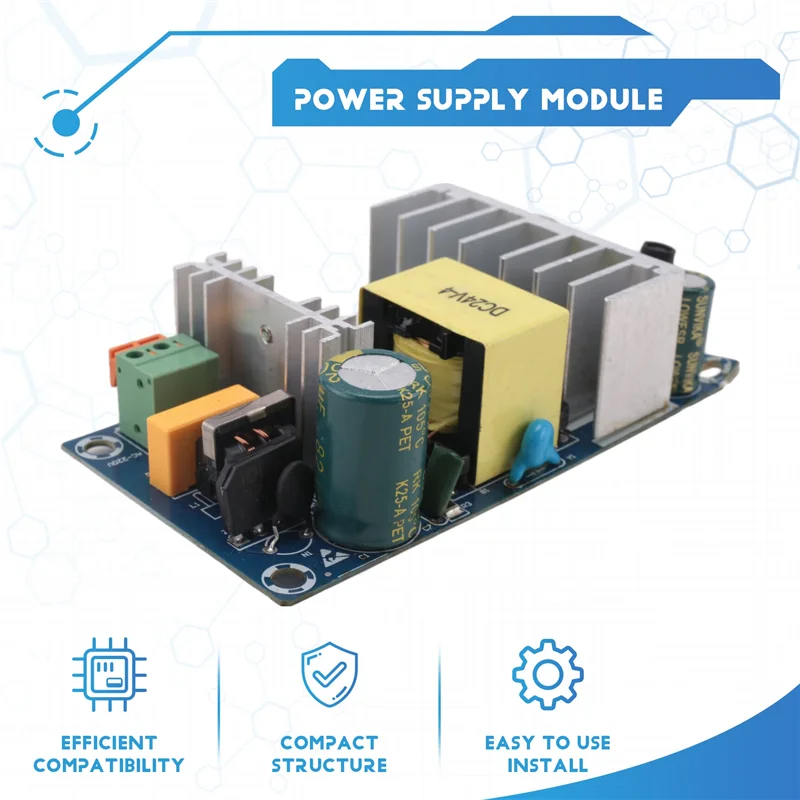 Y43A-24V 4A-6A AC-DC Switching Power Supply Module High Power Power Modules With Overcurrent & Short Circuit Protection