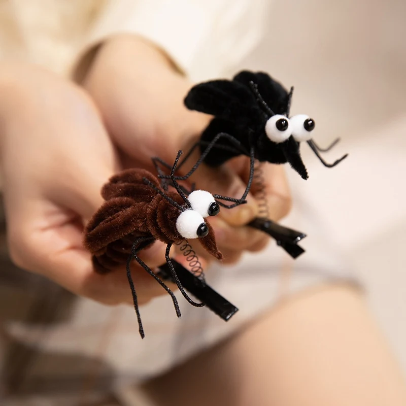 1 Stück simuliert ‌ Mückenspule ‌ Haarspange Plüschtiere Weiche gefüllte Insecta-Puppe ‌ Mückenspule Plüsch ‌ Haarspange – Detail 14