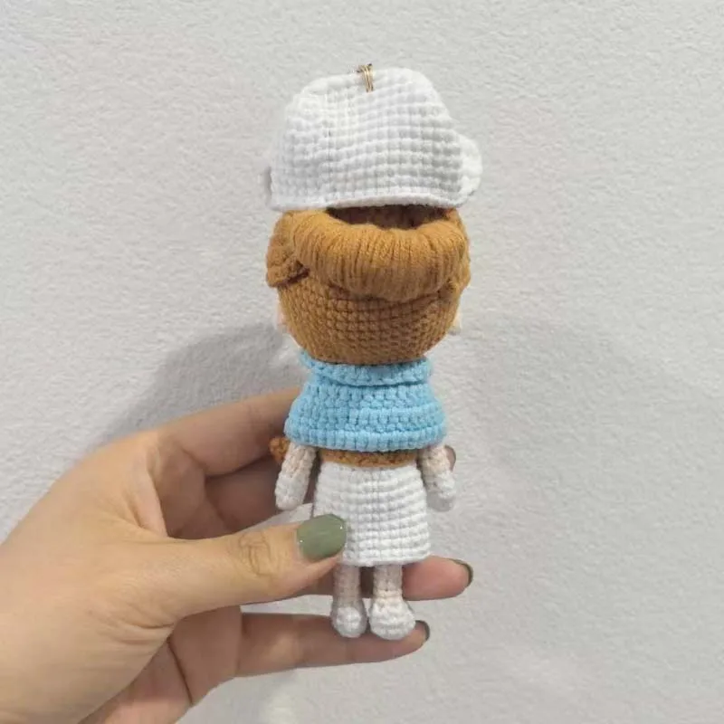 Handmade Crochet Plush Cartoon Game Peripherals keychain Cute Identity Crochet Doll  Doctor Emily Doll Birthday Gifts Toys