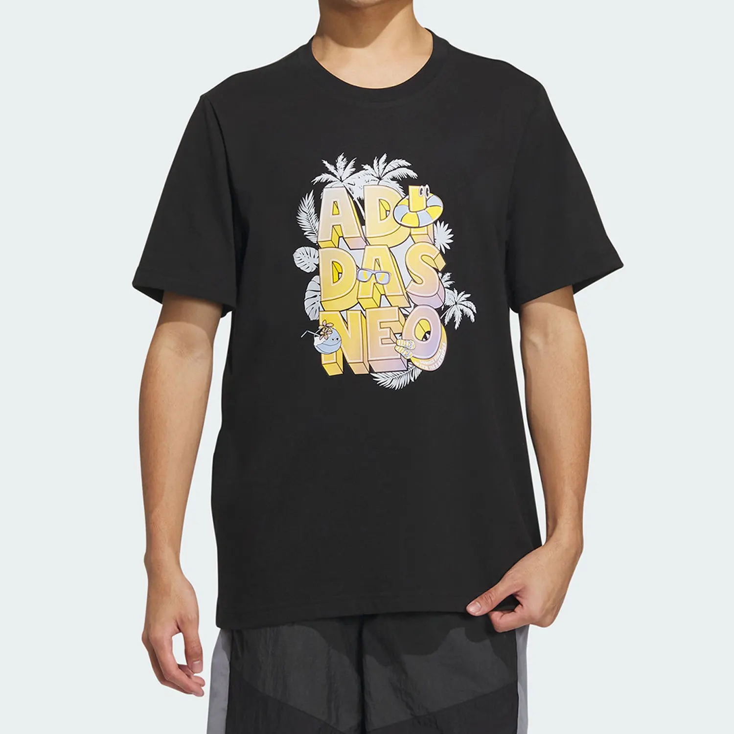 

Adidas genuine Neo Unisex New Printed Round Neck Sport T-Shirt IP3885