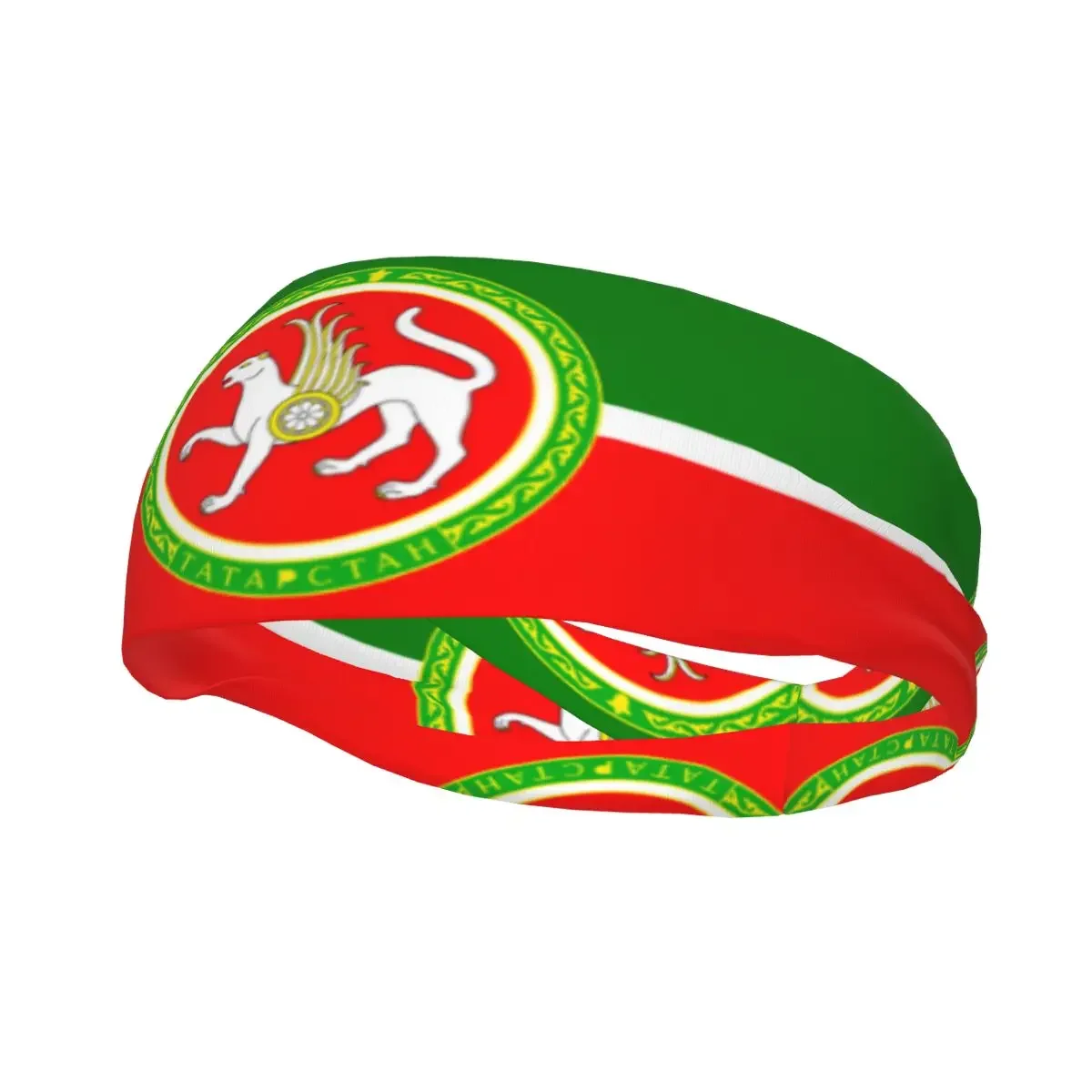 Custom Tatarstan Flag Sport Headbands for Women Men Stretchy Moisture Wicking Gym Sweatband