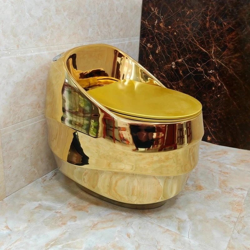 

Роскошное золотое сиденье для унитаза с сифоном Super Spin Golden Flower для дома и отелей, дизайнерская модель