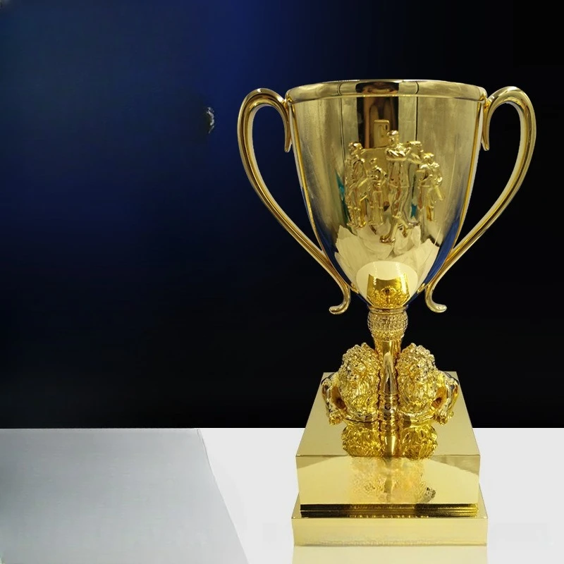 Large high-end trophy aluminum alloy CNC carved trophy souvenir