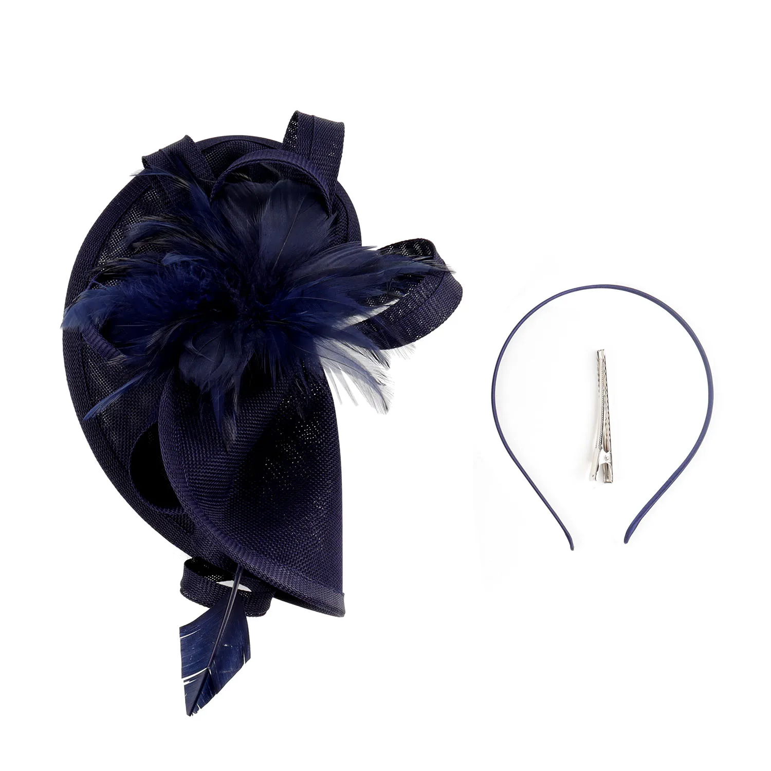 2026 Eleganter Fascinator-Hut für Damen – Teeparty, Kentucky Derby, Pillbox-Hut mit Feder und Blume, für Hochzeit und Cocktailpartys – Detail 7