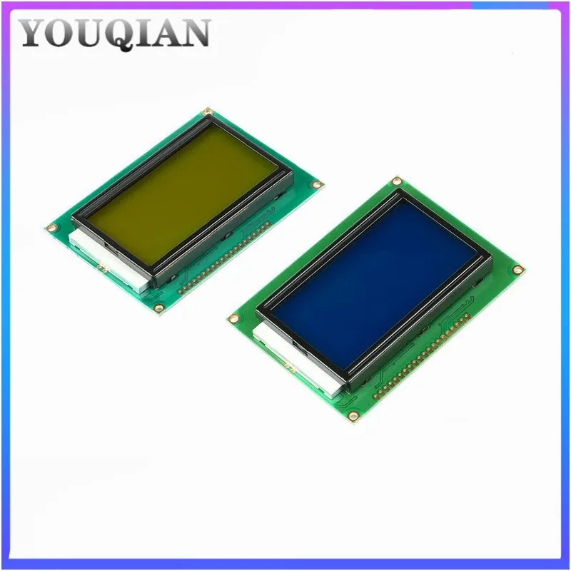 128*64 DOTS LCD module 5V blue screen 12864 LCD with backlight ST7920 Parallel port LCD12864 for arduino