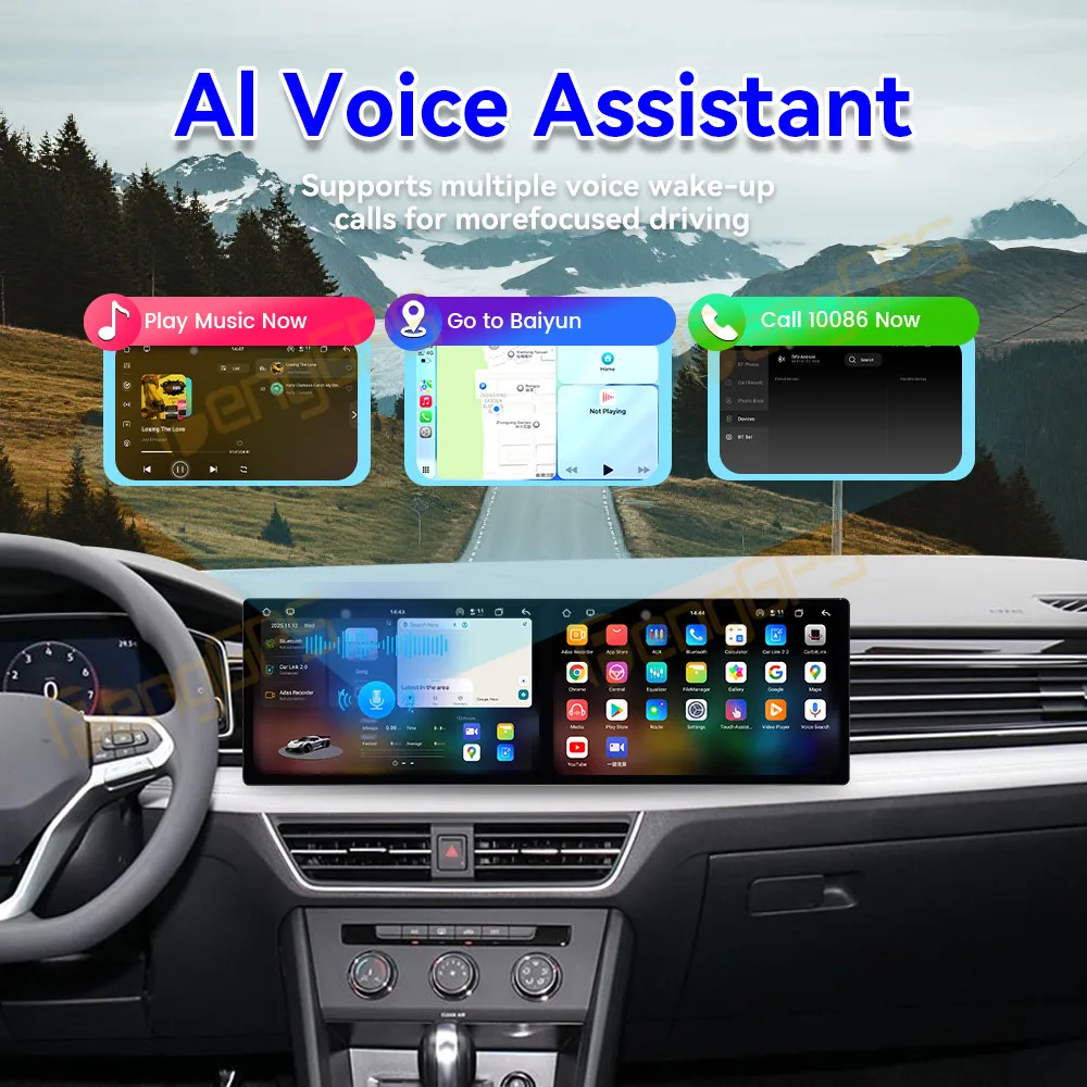 

Dual 10.1" Screen Carplay Android 15 Car Radio For Volkswagen Tiguan L 2023-2025 GPS Navi Head Unit Multimedia Player Auto DSP