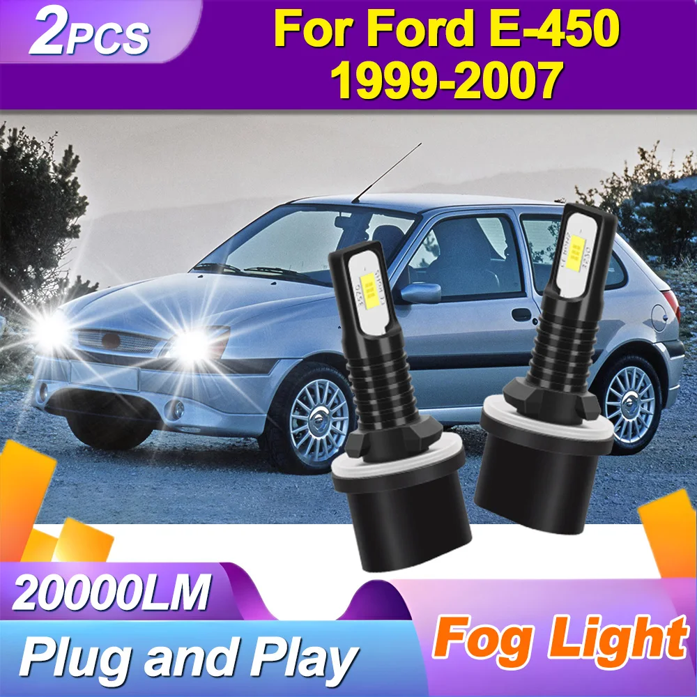 

2PCS 880 LED Front Fog Lamps 90W High Power 20000LM Car Fog Lights White 6000K Plug And Play For Ford E-450 1999-2007 1998 1999