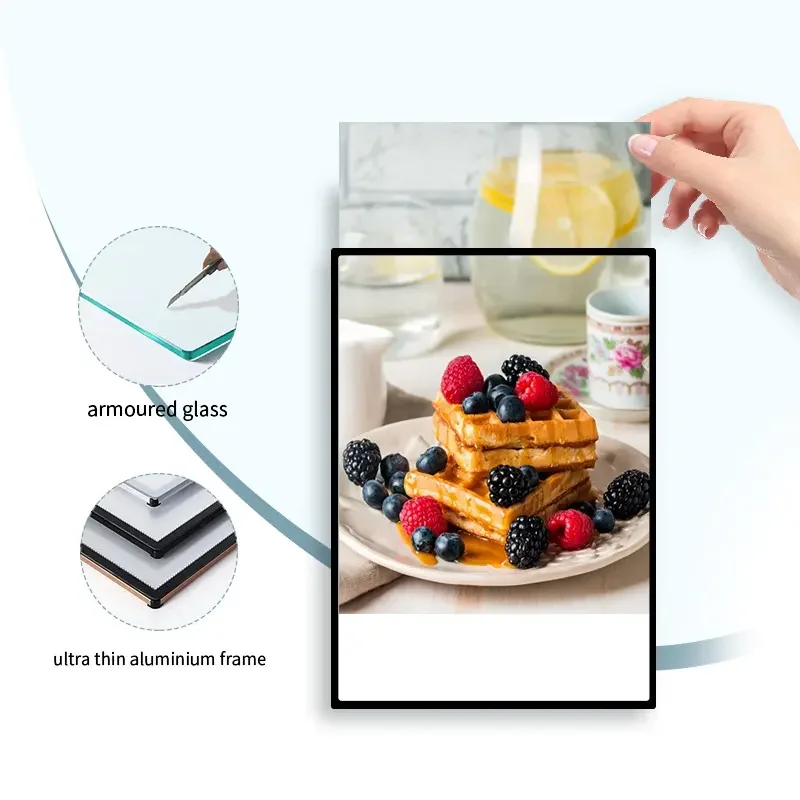 إطار عرض معلق لتسويق السينما في المطاعم، صندوق إضاءة إعلاني، لوحة قائمة LED، علامة إعلانية