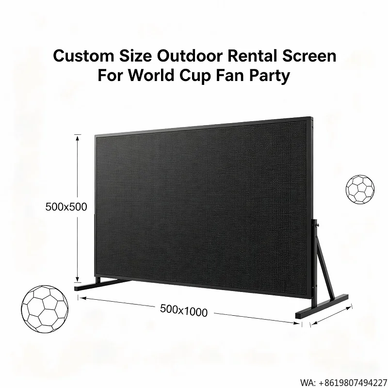 Custom Size Rental LED Display Panel Complete Delivery System P2.9 P3.91 for Temporary Fan Screen
