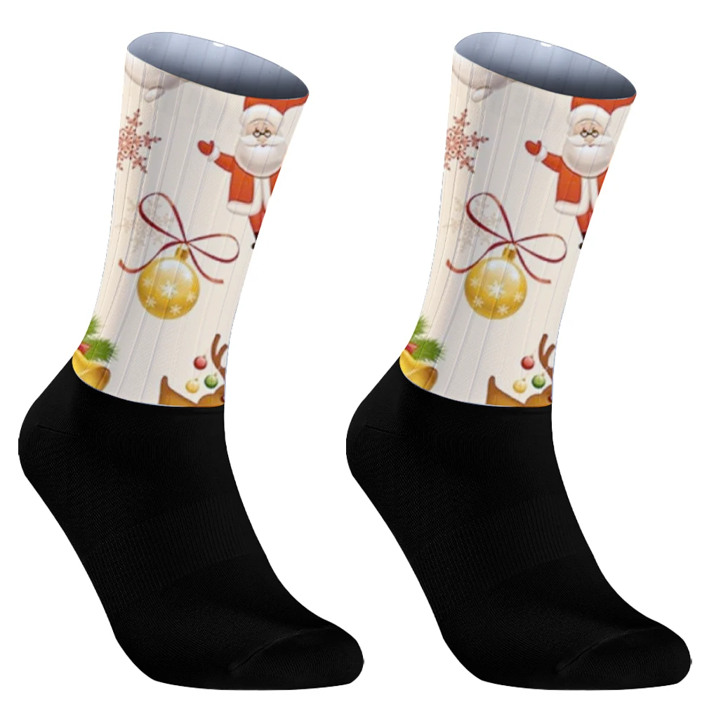 Chaussettes de sport mi-mollet pour hommes, chaussettes en silicone non ald dot, basket-ball, cyclisme, football