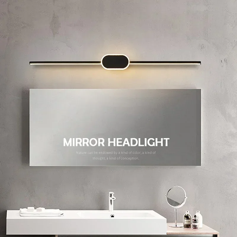 Modern LED Wall Light Bathroom Hardwares LED Wall Lamp Three Colors Aluminum Led Bathroom Bath Mirror Line Make Up light