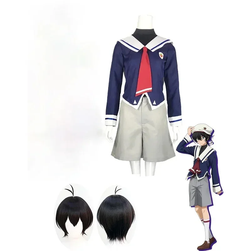 Аниме Sk8 The Infinity MIYA, полный костюм для косплея, школьная форма, Хэллоуин, карнавал, забавный костюм, черный парик