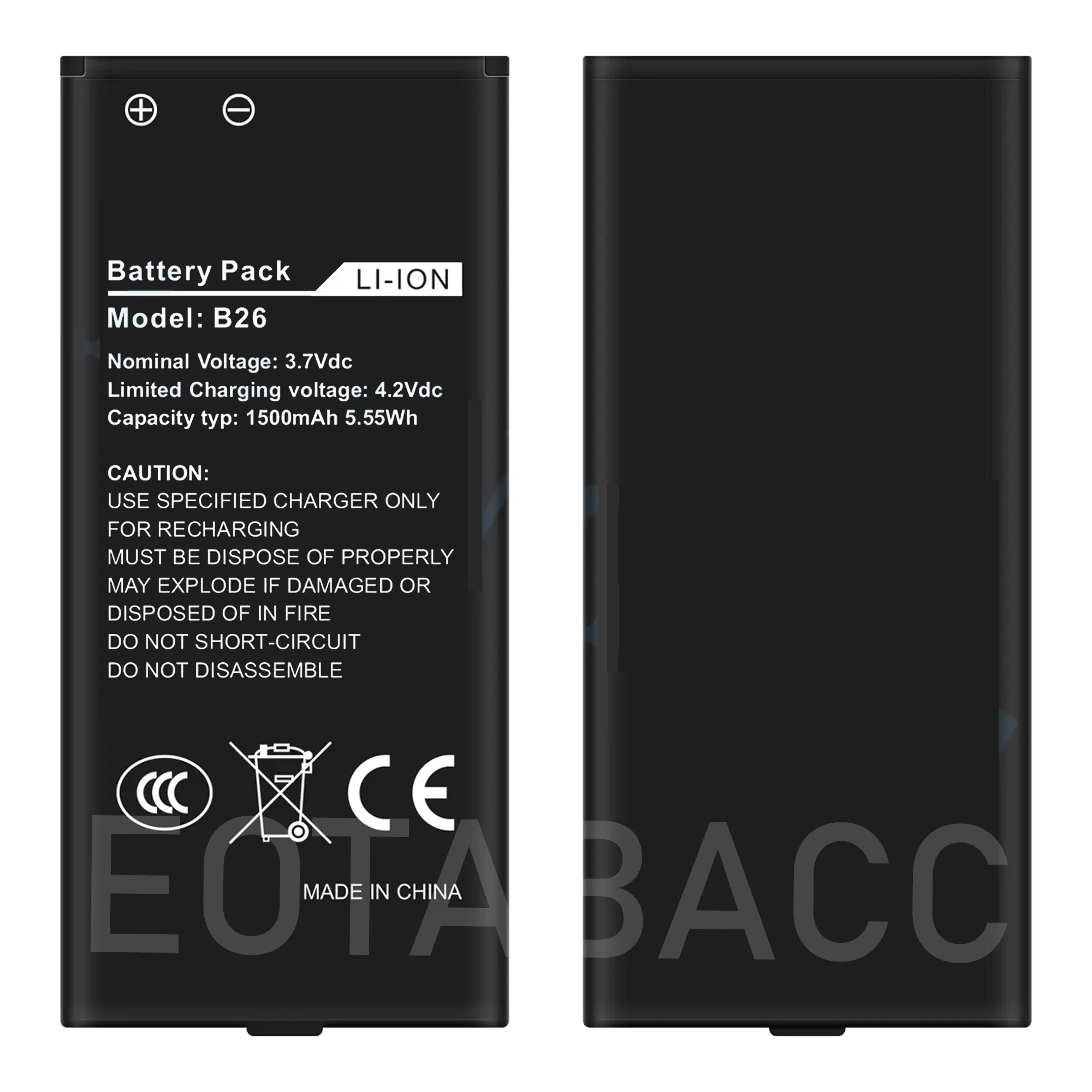 2026 Years BatteryReal Capacity 1500mAh B26 Battery For Caterpillar CAT B26 Mobile Phone High Quality Battery New Production
