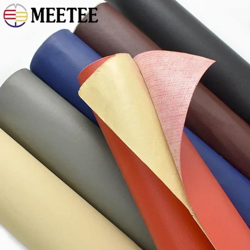 Meetee 50*138mm Self-adhesive Pu Synthetic Leather Fabric Sofa Fix Subsidies Rubber Patch for Car Seat Simulation Skin Fabrics