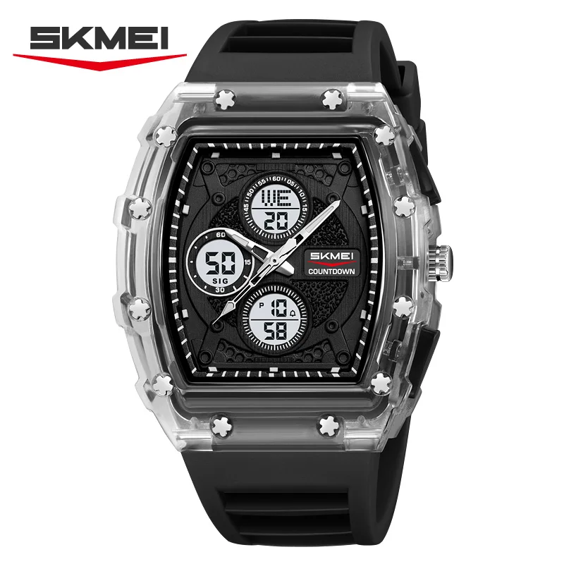 SKMEI 2605 Dual Display Digital Watch Sport Multi Functional Timing Waterproof Night Light Men's Military Electronic Watch Reloj