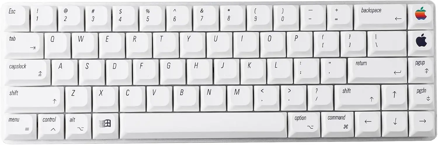 127 Ultra-Slim Mac Style Mx Low Profile Dye Sub PBT Keycaps for Mx 61 64 68 75 84 87 96 108 Layout Mechanical Keyboard