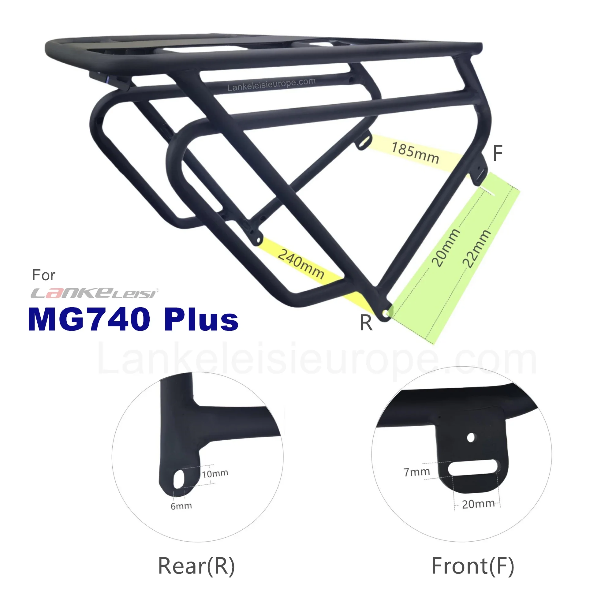 Rear Luggage Rack Carrier for Lankeleisi Electric Bike RV800 Plus / X2000Plus/X3000Plus/XC4000/XT750Plus/MG740Plus/MG600 image 5
