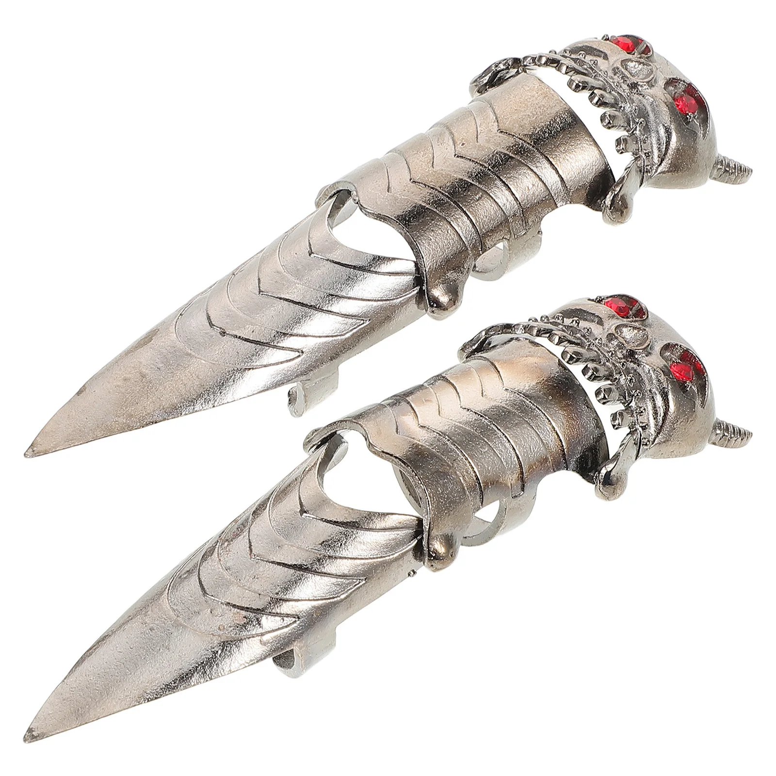 

2Pcs Retro Animal Rings Owl Gothic Punk Flexible Metal Claw Rings Party Halloween Cosplay Stage Performance Jewelry