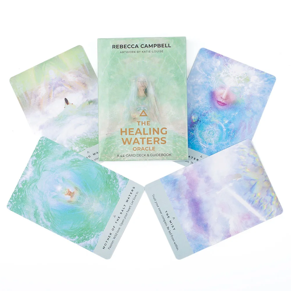 Heiße Angebote: The Healing Waters Oracle, 44 Karten, Brettspiel-Deck für Anfänger, englische Version, Wahrsagerei und Divination, Tarot