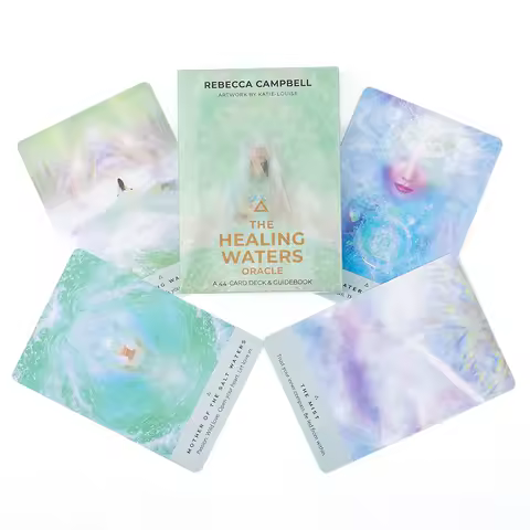 Hot Sales The Healing Waters Oracle 44 Cards Board Game Deck For Beginners English Version Fortune Telling and Divination Tarot