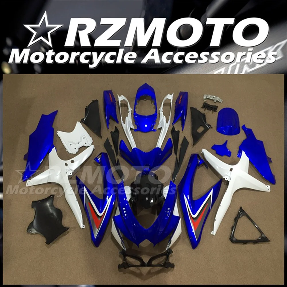 New ABS Motorcycle Fairings Kit For Suzuki GSXR600 GSXR750 08 09 10 K8 GSXR 600 750 2008 2009 2010 Custom Blue White