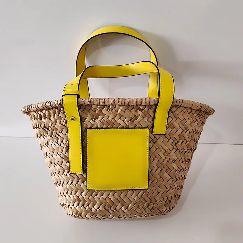 Casual Rattan Large Capacity Tote Designer Wicker Woven Women Handbags Summer Beach Bali Straw Bag Lady Travel Big Basket Purse