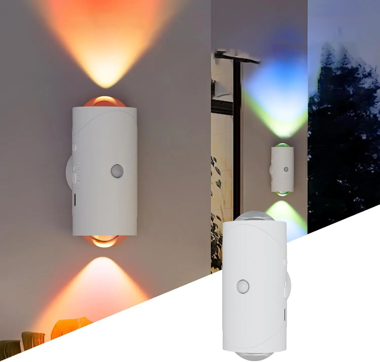 

Ночной светильник с датчиком движения в помещении, 3 режима датчика, 8 световых эффектов, перезаряжаемый магнитный светодиодный настенный светильник для спальни, лестницы