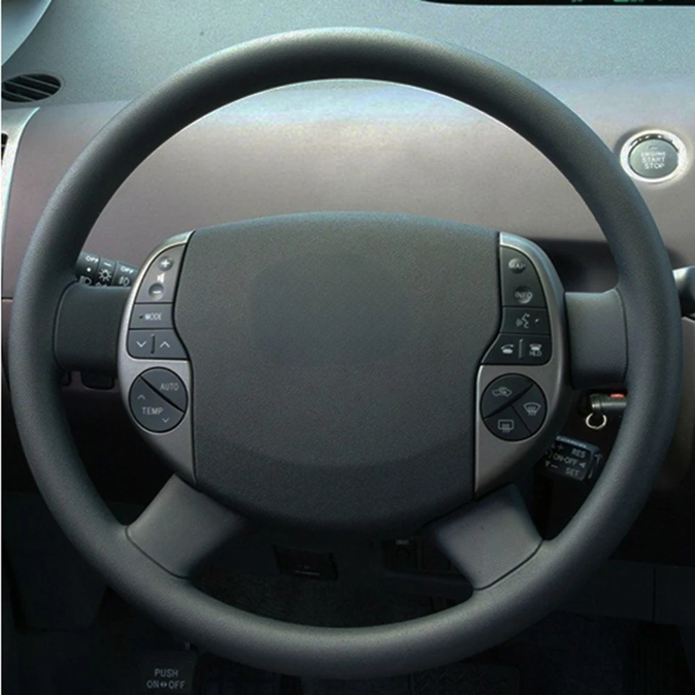 Car Steering Wheel Cover Black Artificial Leather For Toyota Prius 20(XW20) 2004 2005 2006 2007 2008 2009