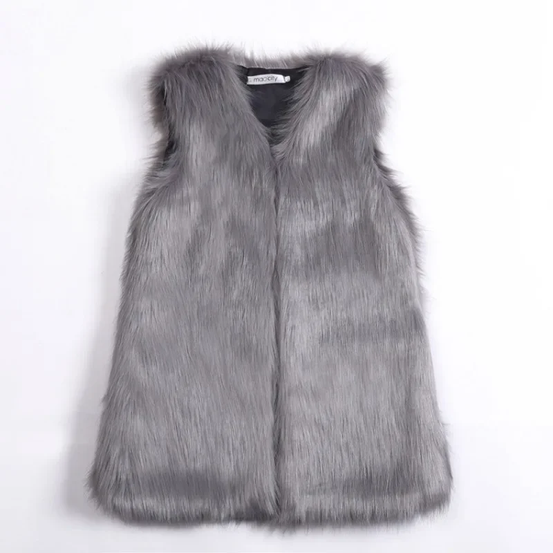 Women's Fall Winter Faux Fur Vest Fur Coat Warm New Vintage Leisure Design Fashion Trend Soft Niche Versatile Personalized Tops