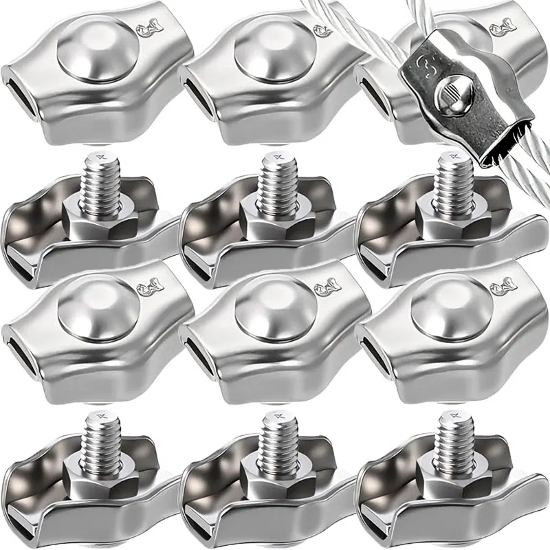 

Универсальный зажим для троса из нержавеющей стали, несколько размеров M2-M6, устойчивые к ржавчине, безопасные ручки, простая установка, использование, крепеж для оборудования для ограждения