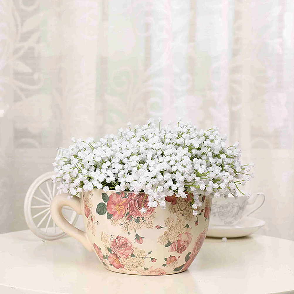 

6Pcs Decorative Baby's Breath Realistic Artificial Flowers for Wedding Home Garden Party DIY Floral Arrangement