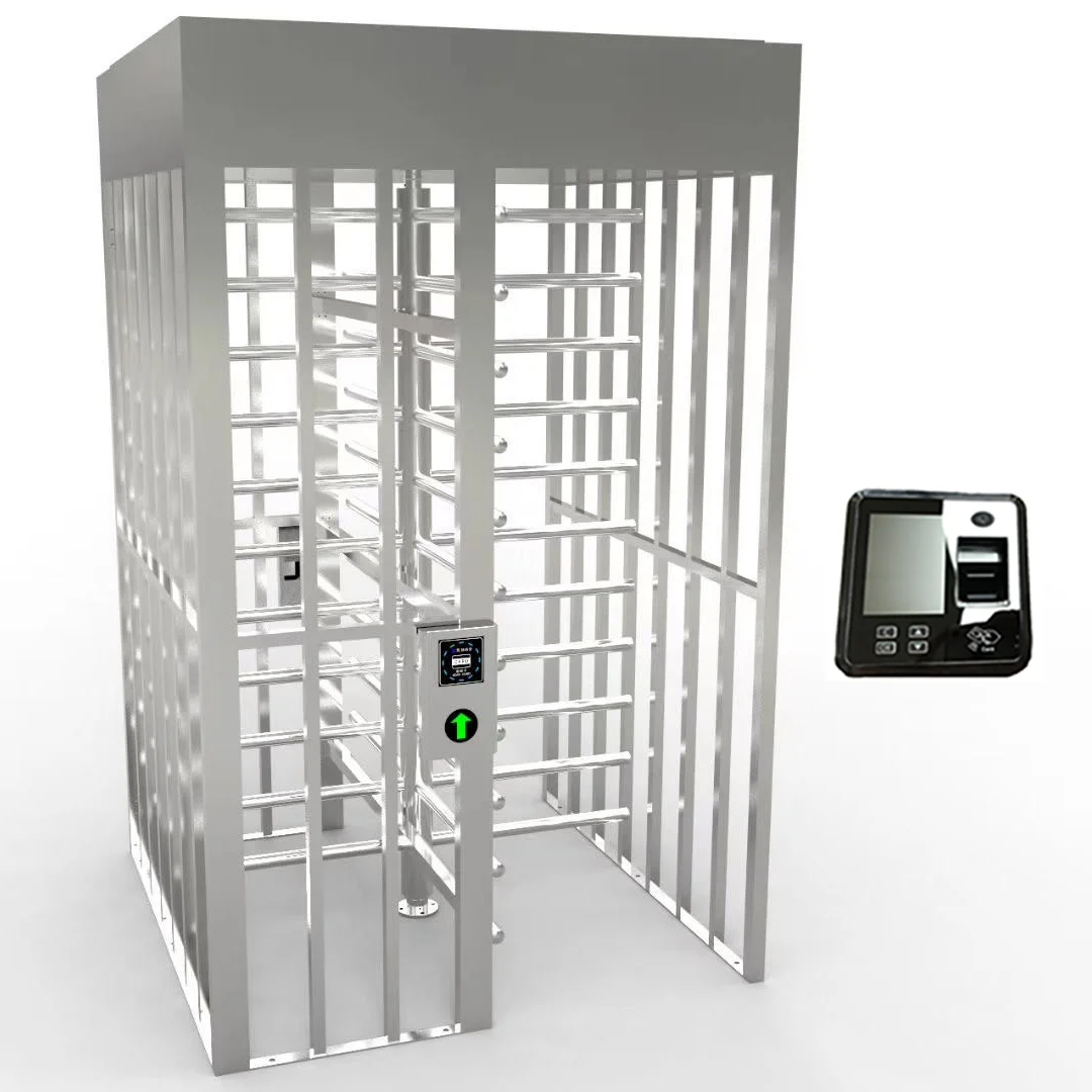 Factory Customization High Security QR Code Facial Recognition Full Height Turnstile Rotating Gate Access Control 304 Stainless